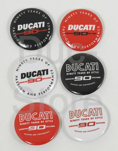 Button / Pin Set  Ducati 90th anniversary