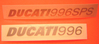 Ducati 996 SPS Heckaufkleber
