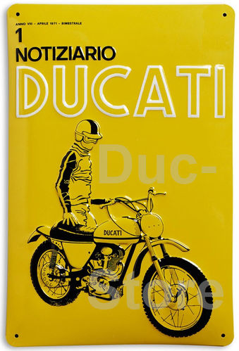 Ducati Notiziario oldschool metal shield