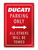 Ducati Corse Metallschild Parking